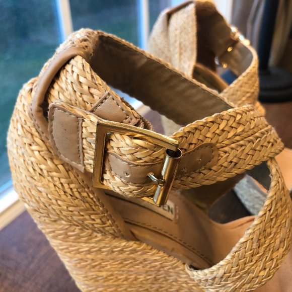 Steve Madden Natural Woven Platform Sandal Heel - Picture 6 of 8